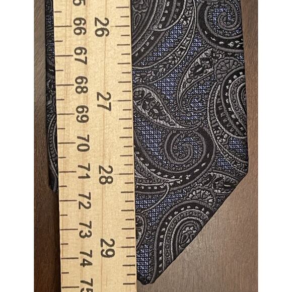 Pronto Uomo Platinum Blue Black Gray Hand Made 100% Silk Made In China - Picture 5 of 9